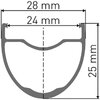 Felge GR 531 Disc 28 /700C, DT SWISS, Schwarz, 24 Loch - 24 Loch