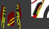 Aufkleber-Set Batterie für Backfire Fit R850.29 MY18/19, CENTURION, Rot